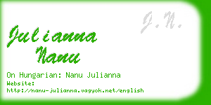 julianna nanu business card